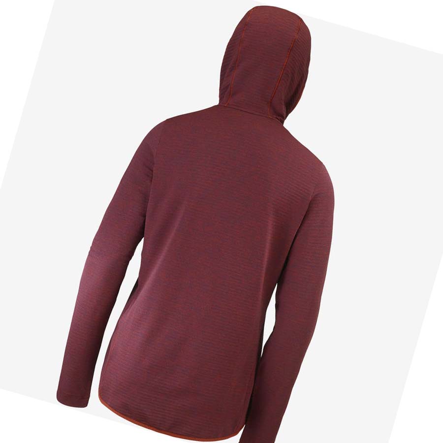 Sudadera Con Capucha Salomon ESSENTIAL LIGHTWARM HOODED Mujer Rojos | MX 2505ILH